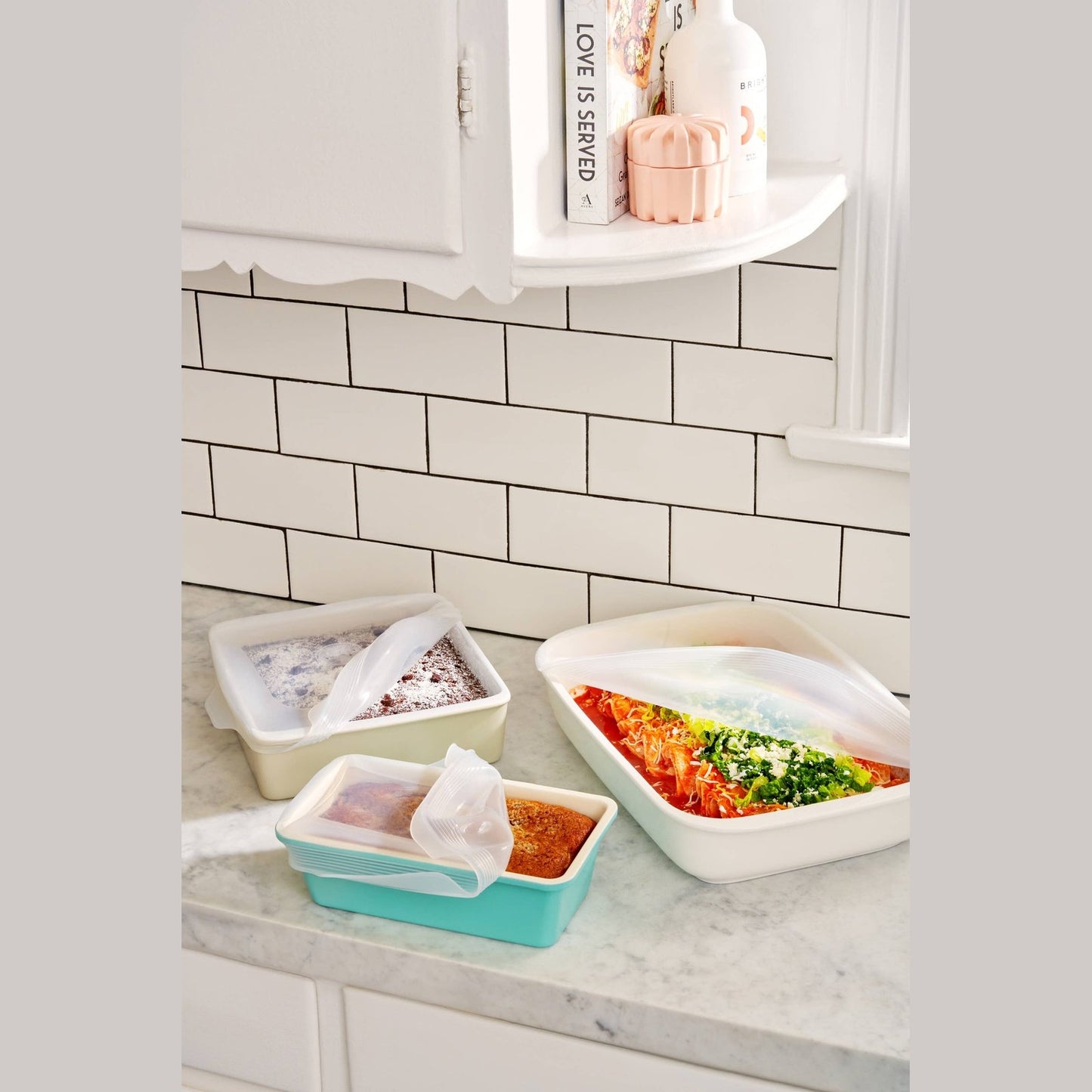 Reusable Silicone Stretch Baking Lids - Set of 3