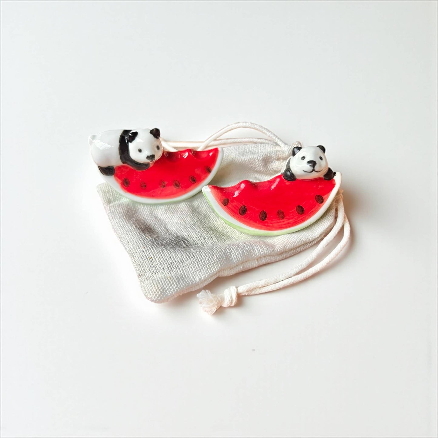 Watermelon Panda Chopstick Rest - Set of 2