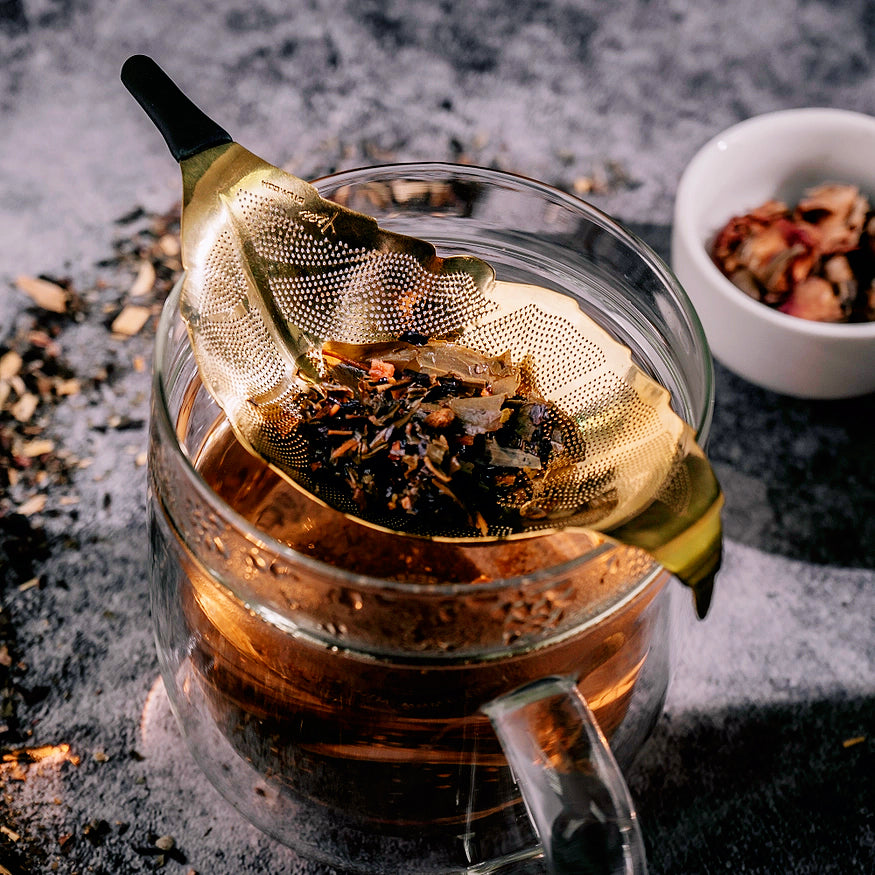 Leaf Shaped Tea Strainer Loose Leaf Tea Infuser Gold