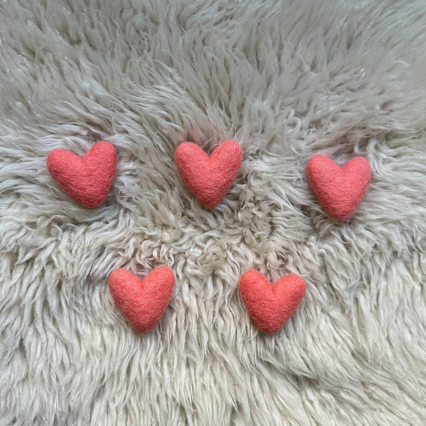 Coral Pink Hearts