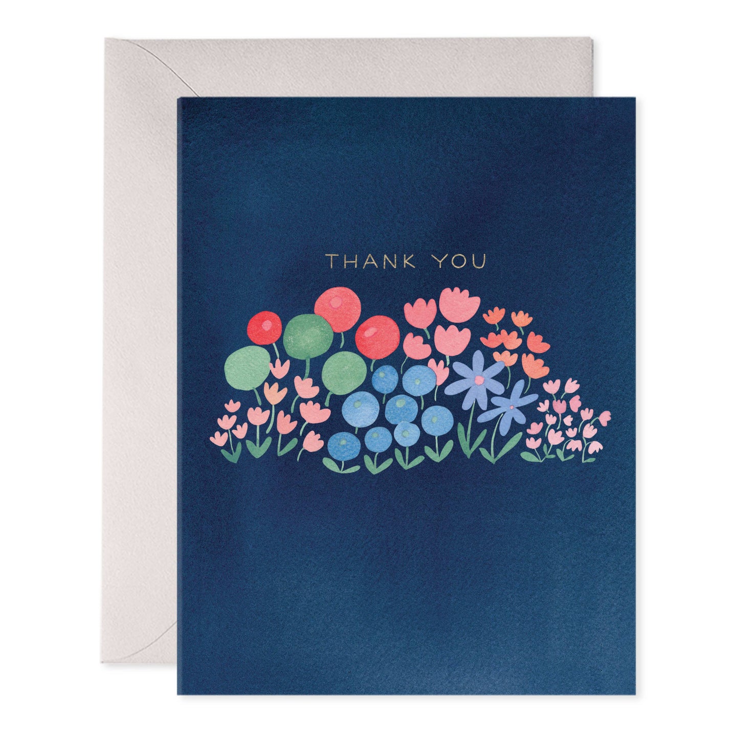Flower Patch Thank You Greeting Card – Pretty Floral Design