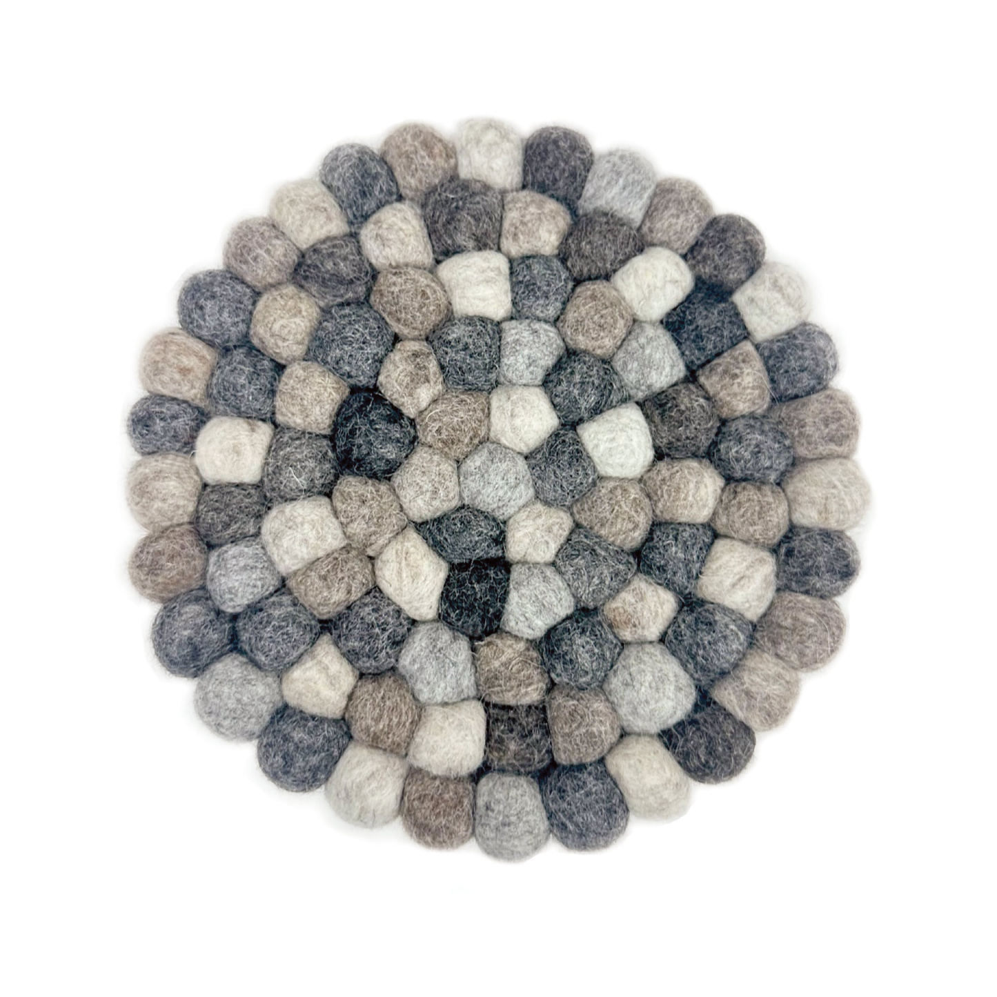 Dappled Gray Felt Ball Trivet | Min. order 4
