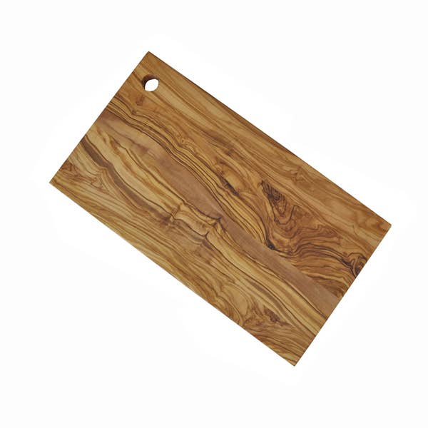 Olive Wood Rectangle Serving Board W/ Hanging Hole 13"x7"