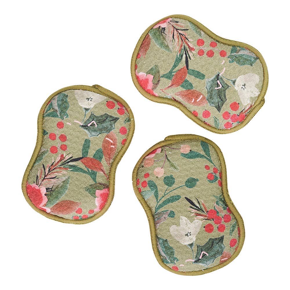RE:usable Sponges (Set of 3) - Holiday Flora: Sage