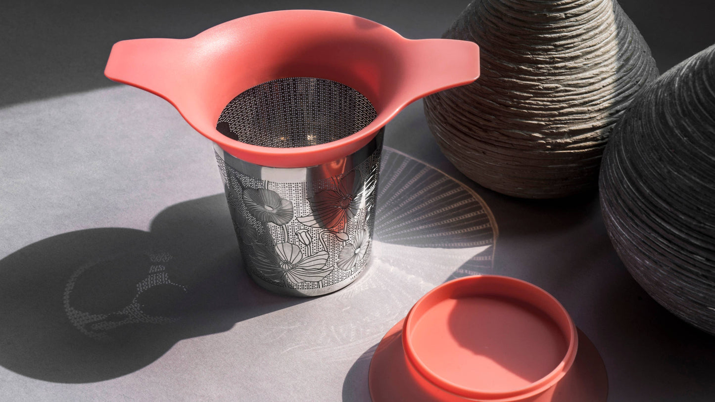 Essential Loose Leaf Tea Infuser with Silicone Handles - Orange