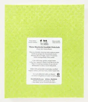 Apple Green Vibrant Lotus Swedish Dishcloth