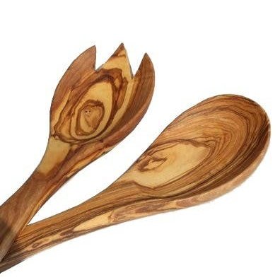 Olive Wood Salad Servers: 8''