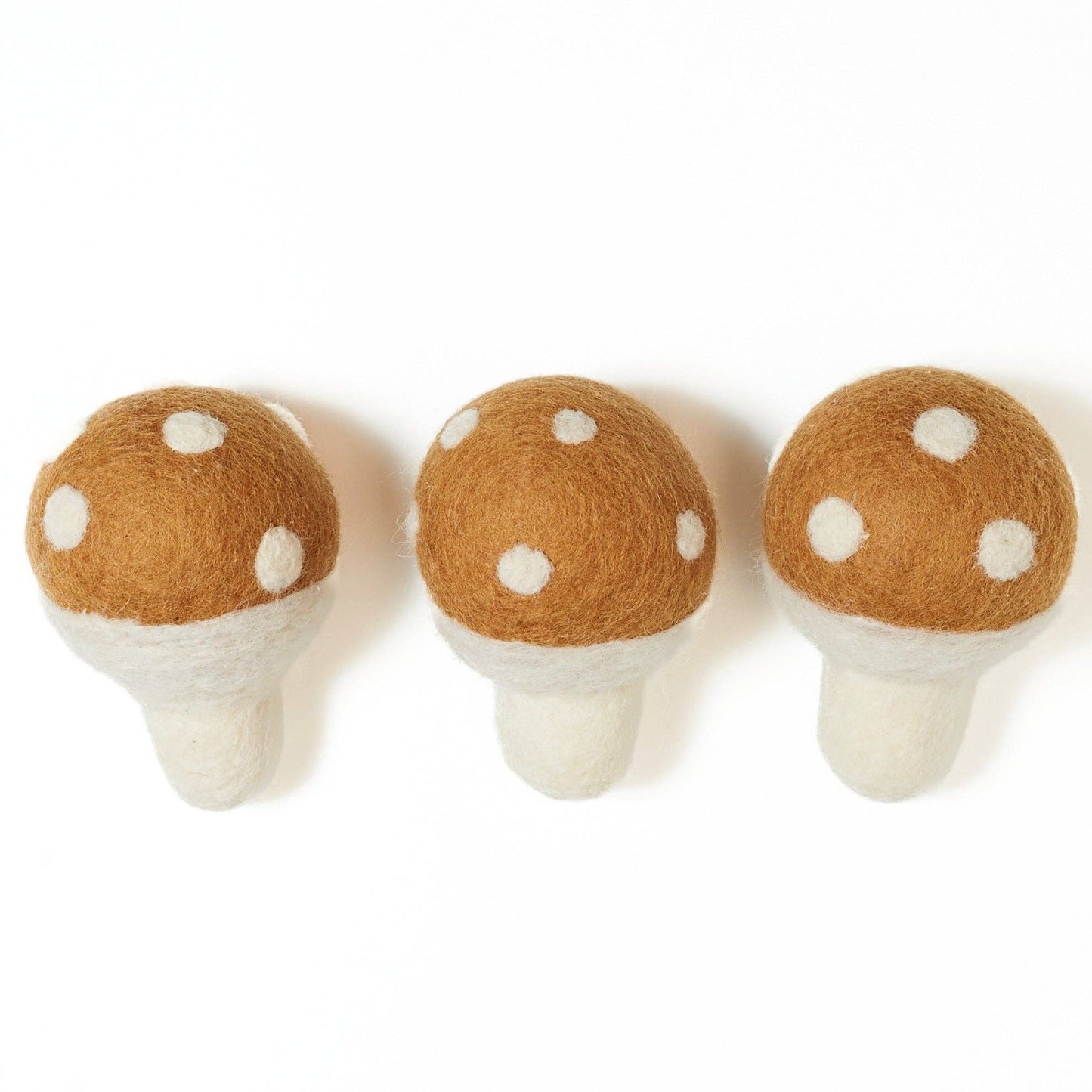 Wool Dryer Balls - Set of 3 Taupe Mushroom