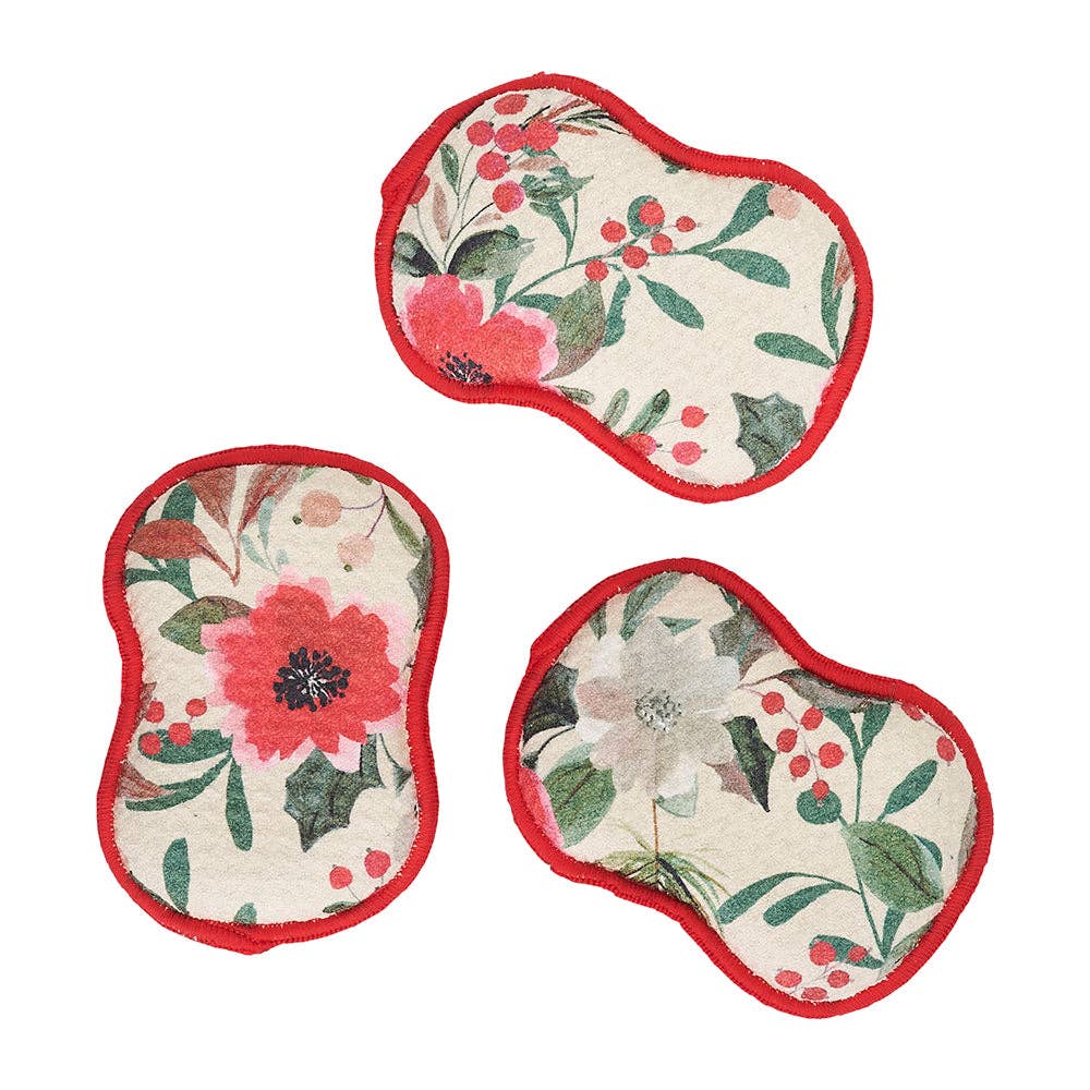 RE:usable Sponges (Set of 3) - Holiday Flora: Sage
