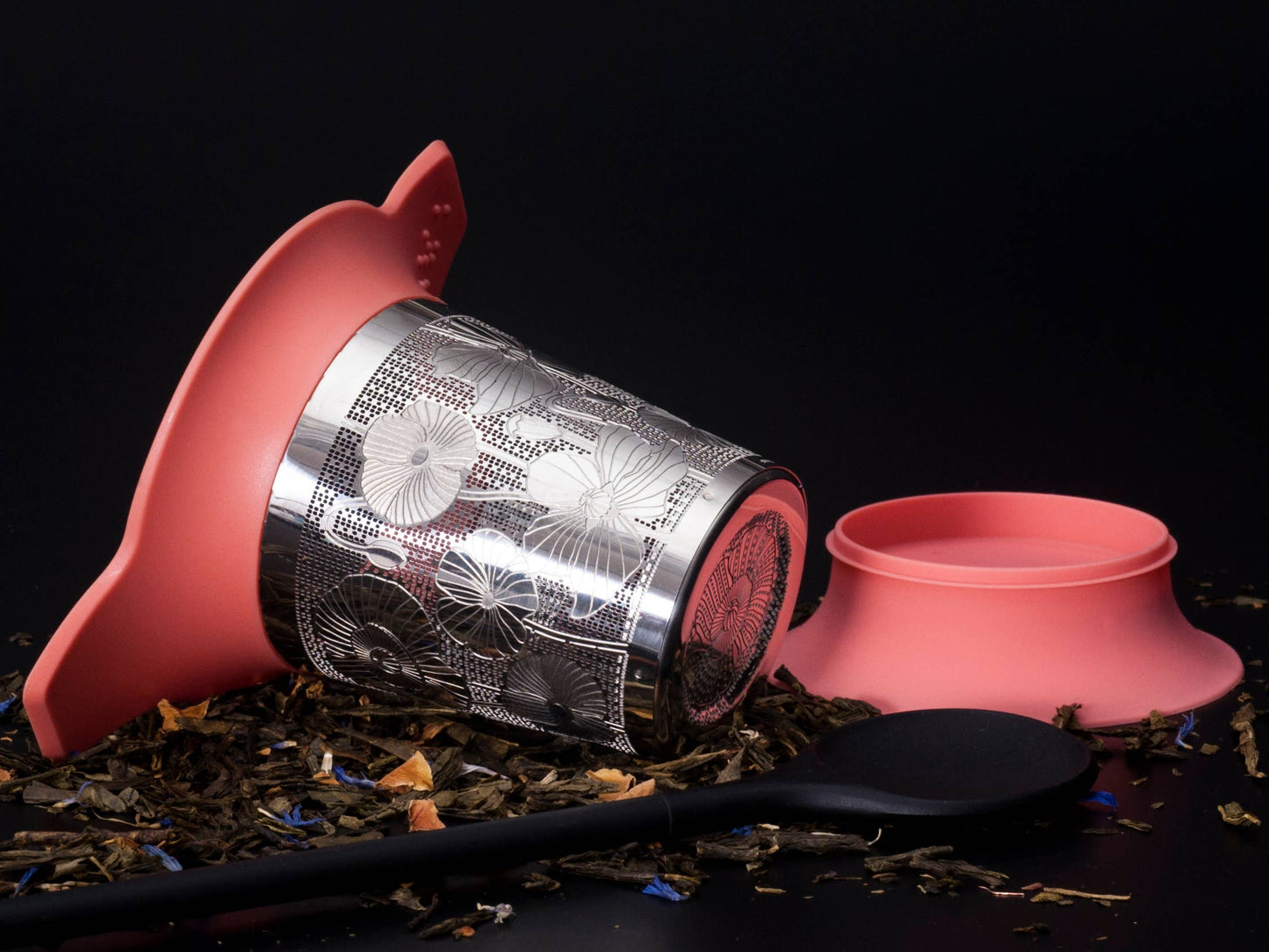 Essential Loose Leaf Tea Infuser with Silicone Handles - Orange