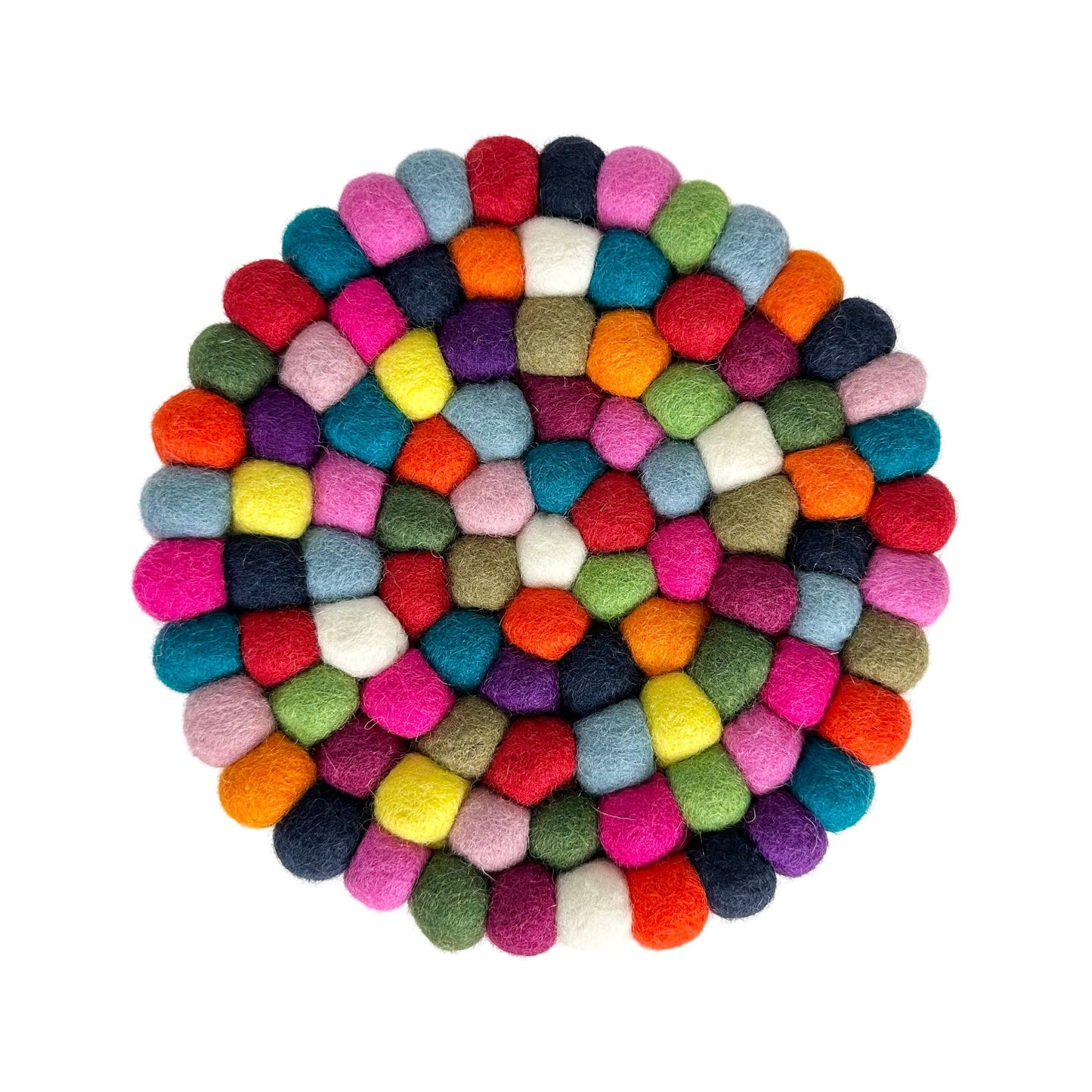 Multicolored Felt Ball Trivet