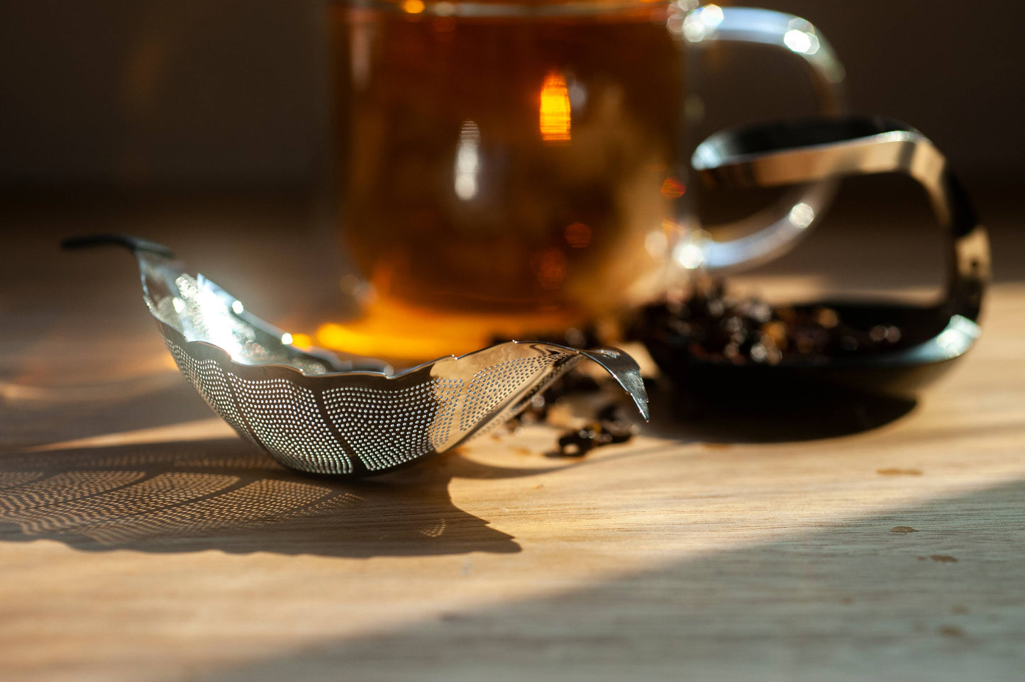 Leaf Shaped Tea Strainer - Silver
