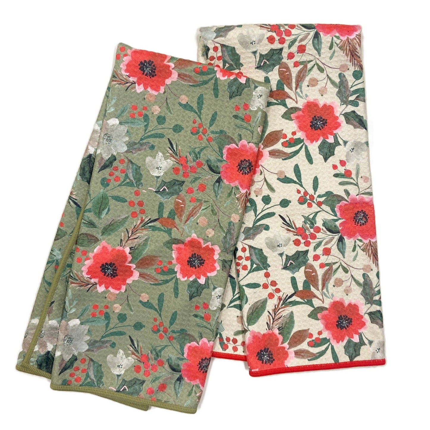 Anywhere Towel - Holiday Flora: Cream