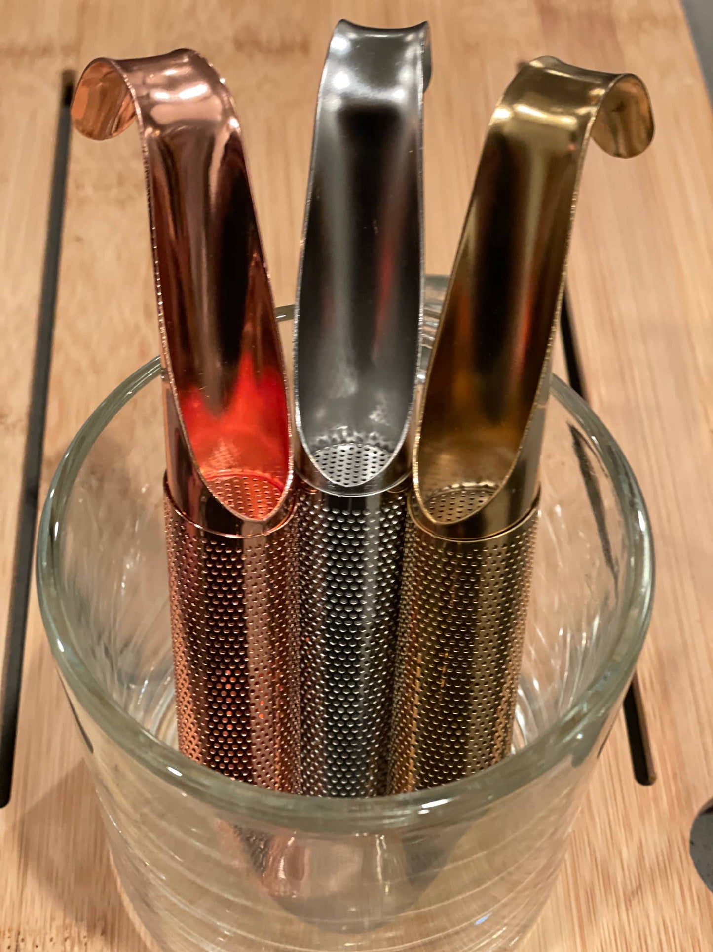 Rose Gold Mesh Tea Infuser- Sliding Tube