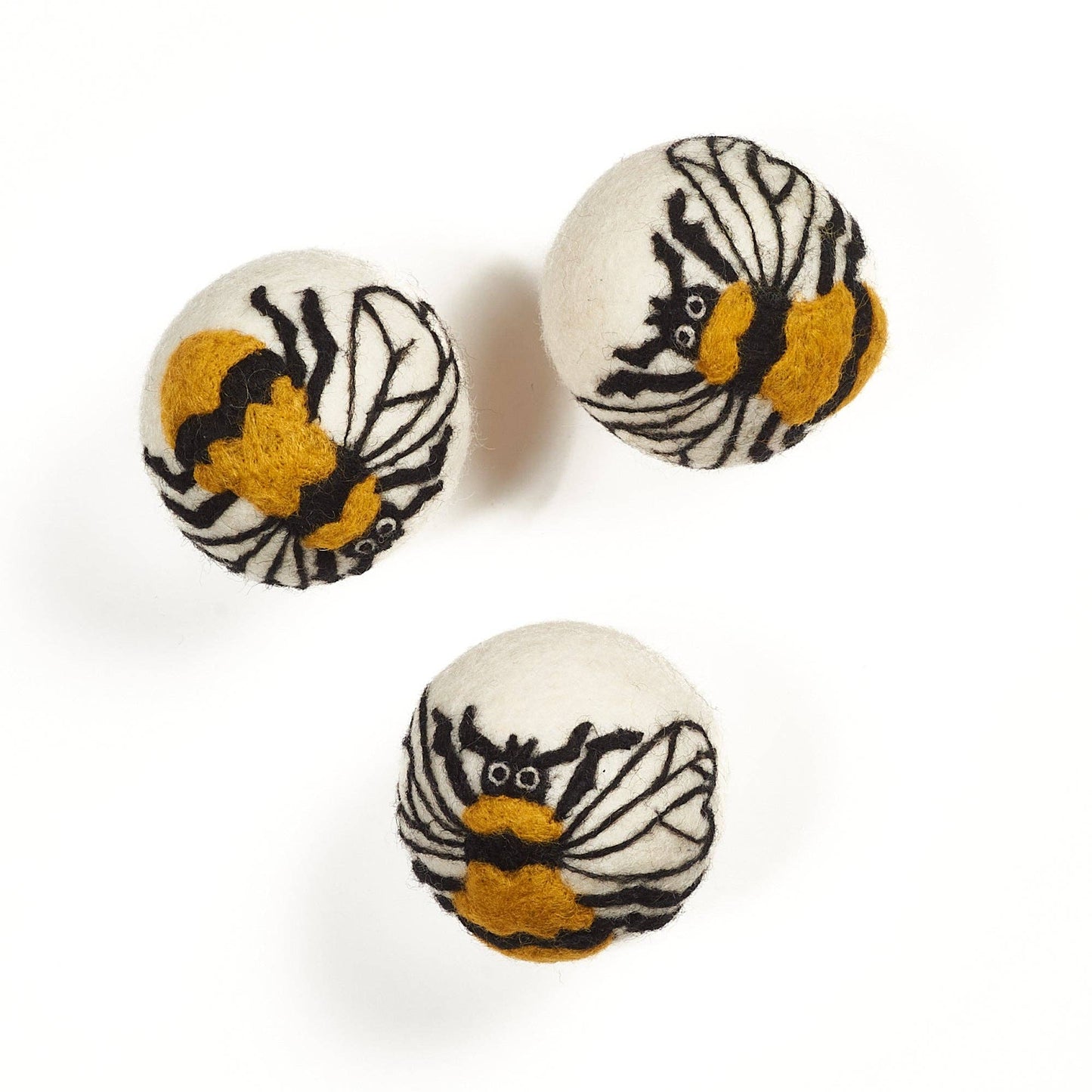 Wool Dryer Balls - Set of 3 Bumblebee