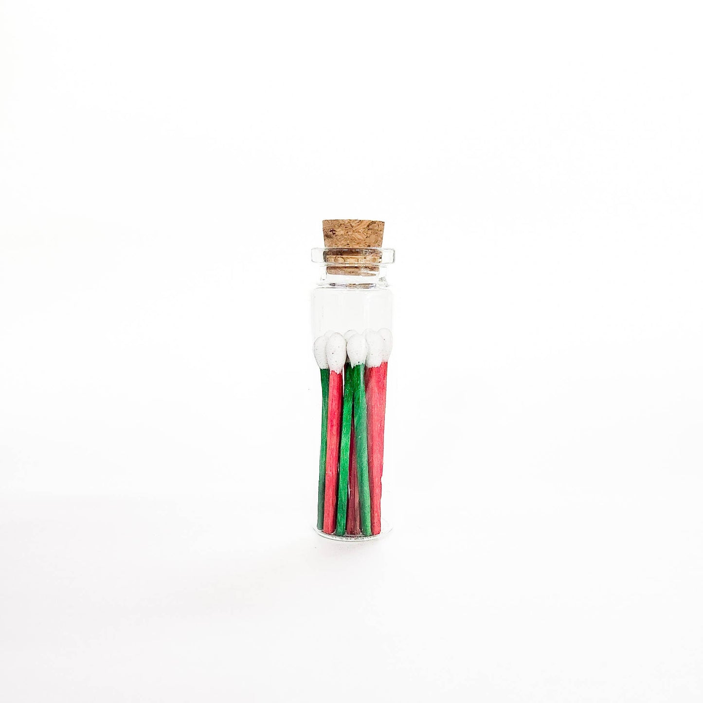 Festive Cheer Matches in Small Corked Vial