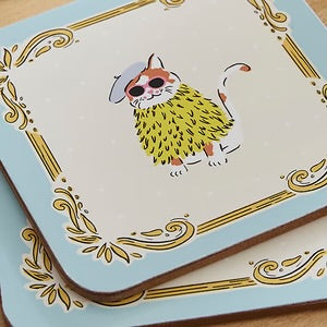 Cool Cats Coasters - Set of 4