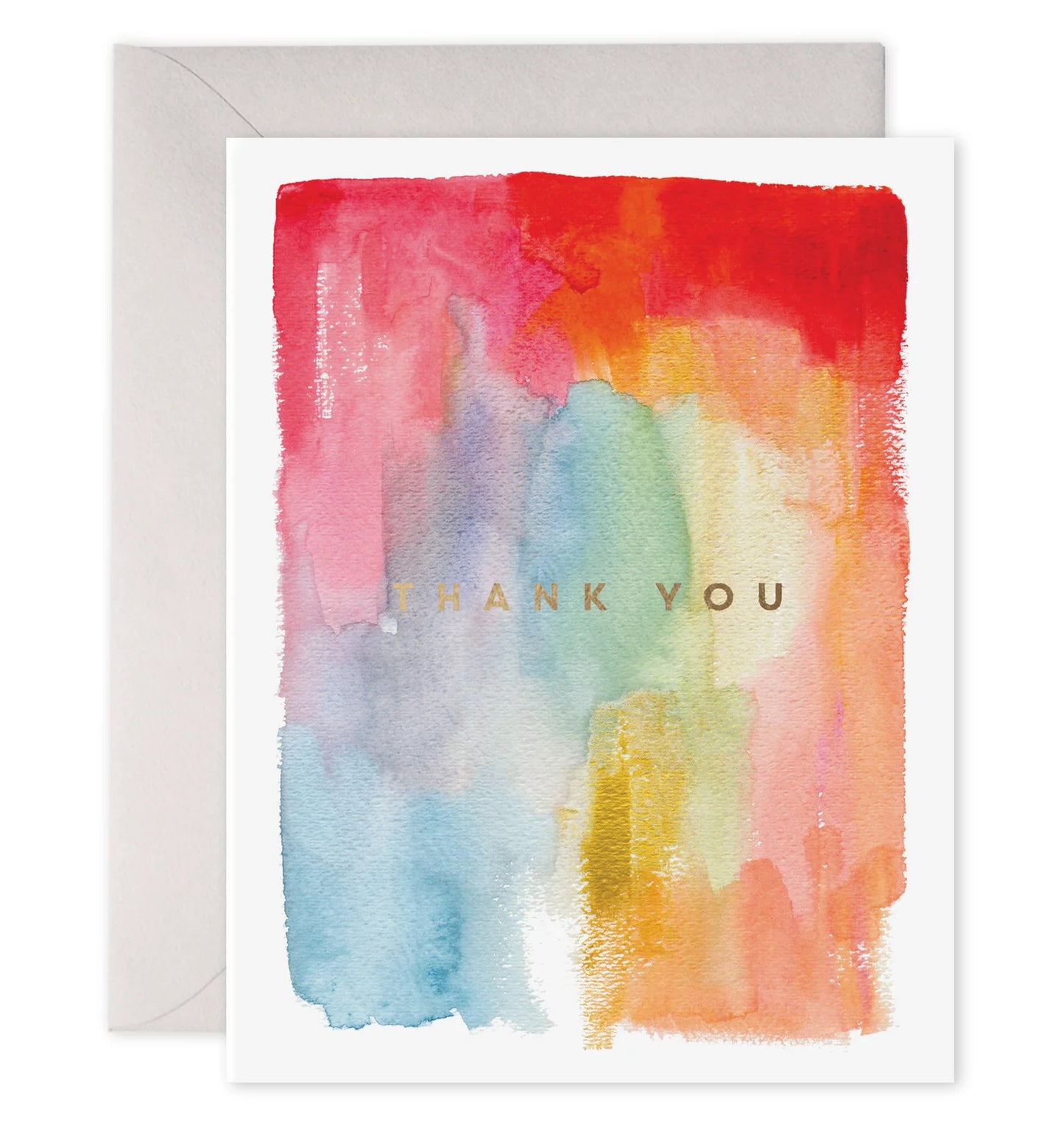 Colorful Watercolor Thank You Card - E. Frances