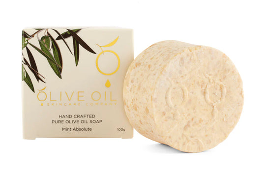 Hand-Crafted Pure Olive Oil Hand Bar Soap - Mint Absolute