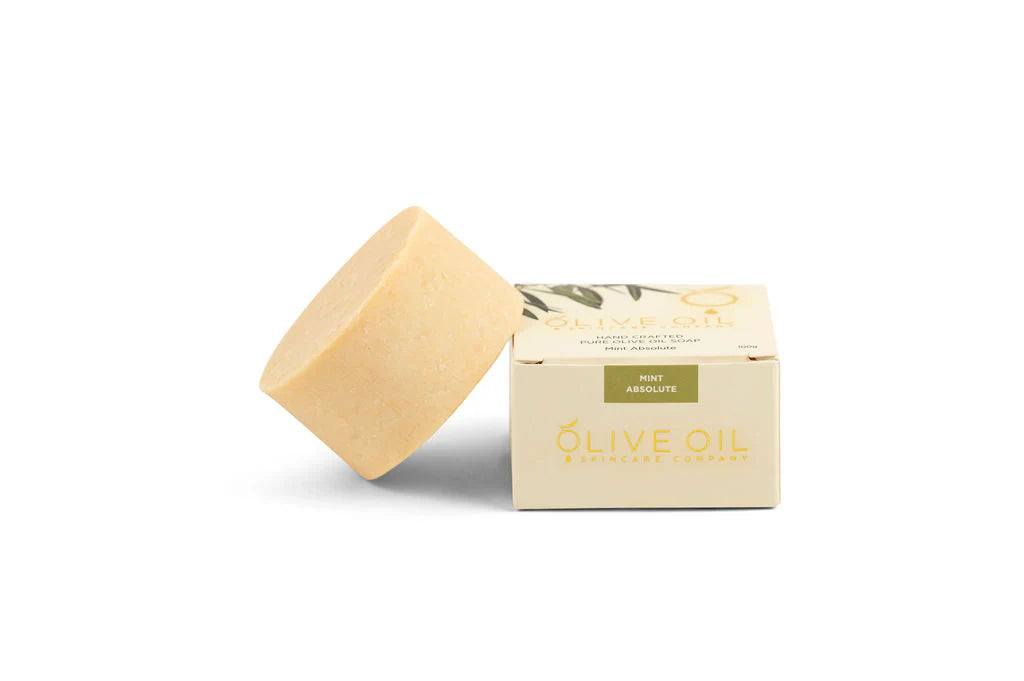 Hand-Crafted Pure Olive Oil Hand Bar Soap - Mint Absolute