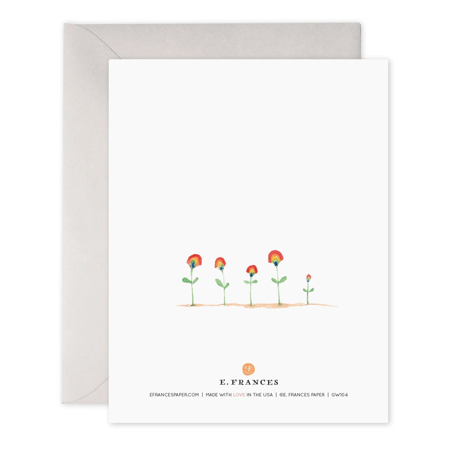 Rainbow Flower Feel Better Card - E. Frances
