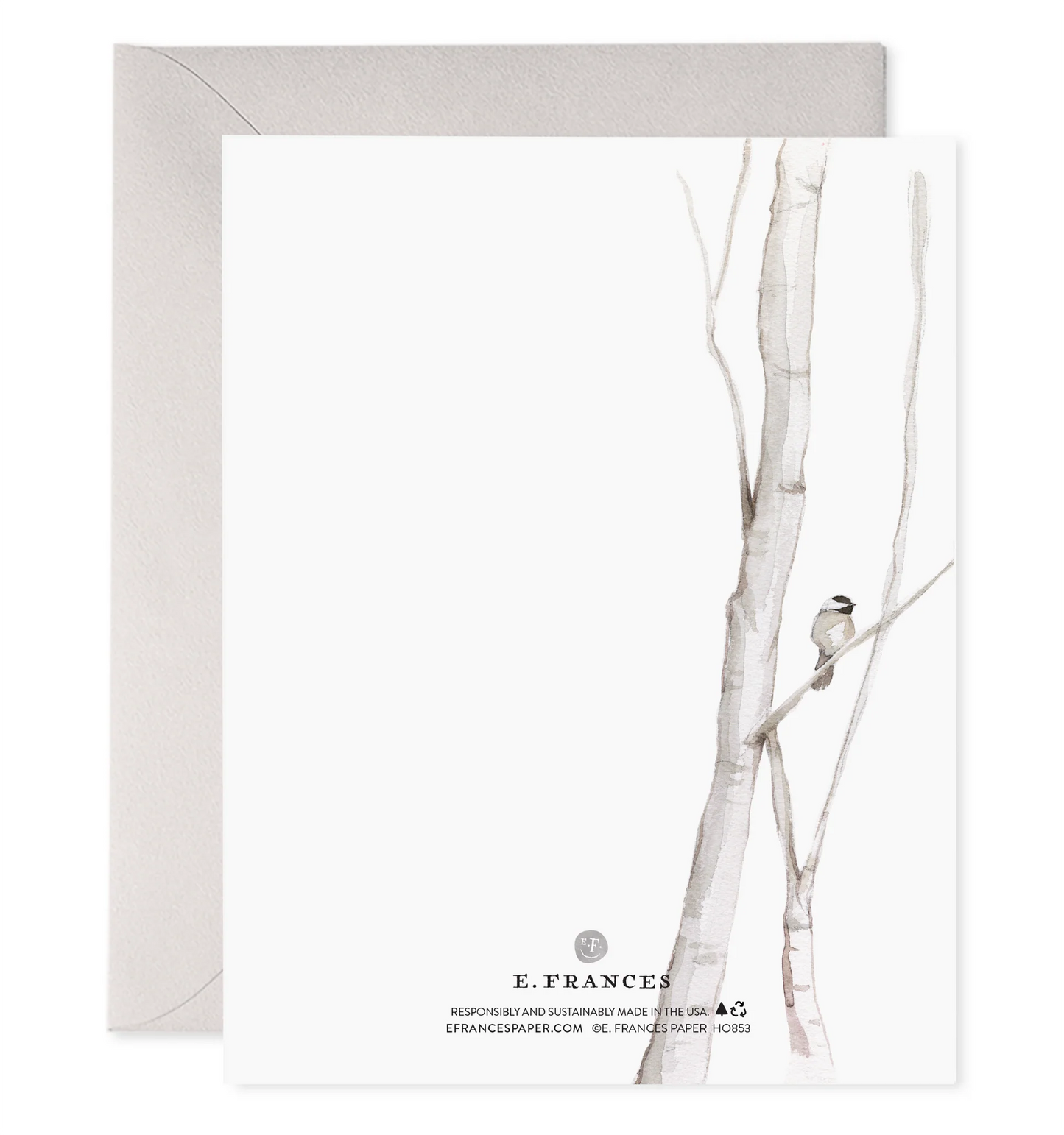 Snowy Birches Season’s Greetings Card - E. Frances