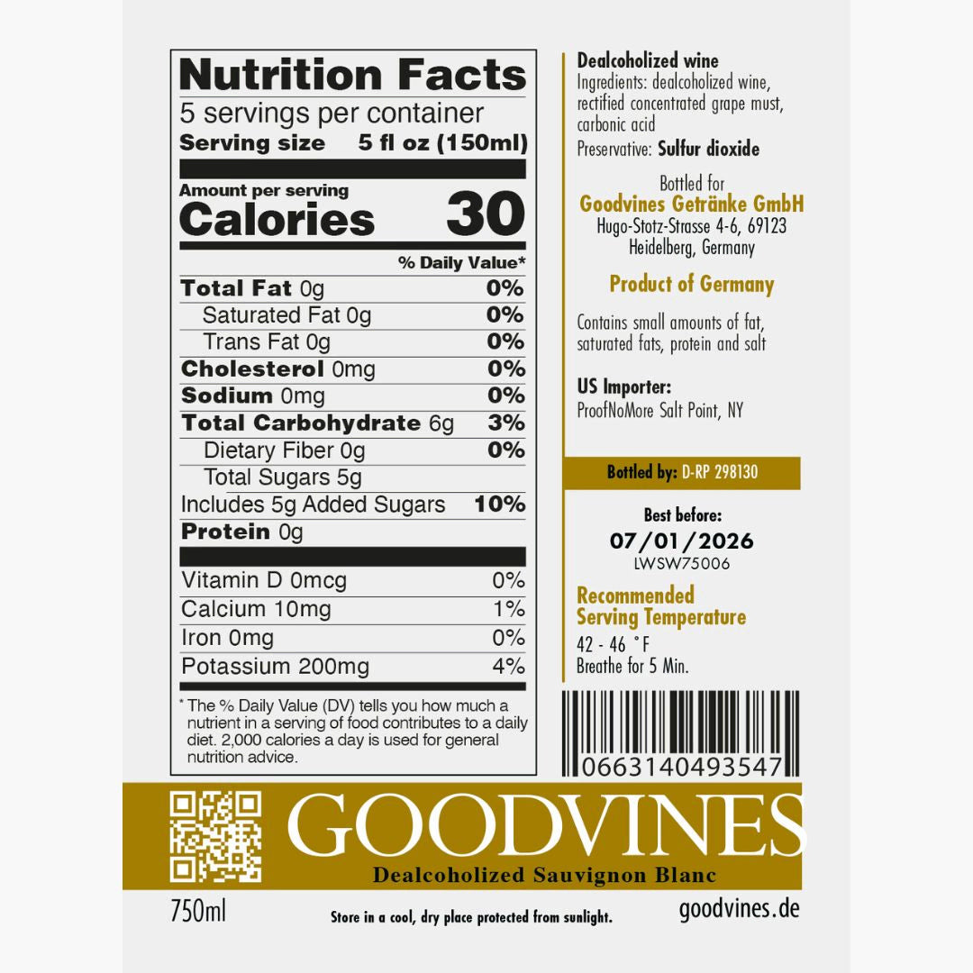 GoodVines De-alcoholized Sauvignon Blanc