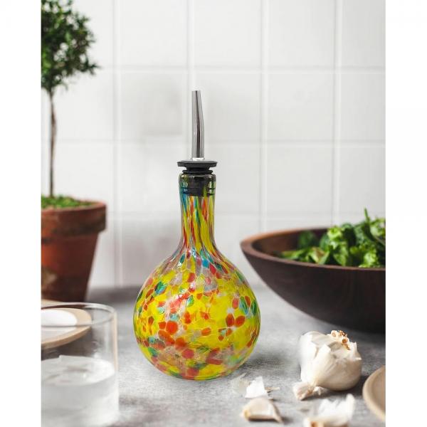 Hand-Blown Glass Oil or Vinegar Cruet