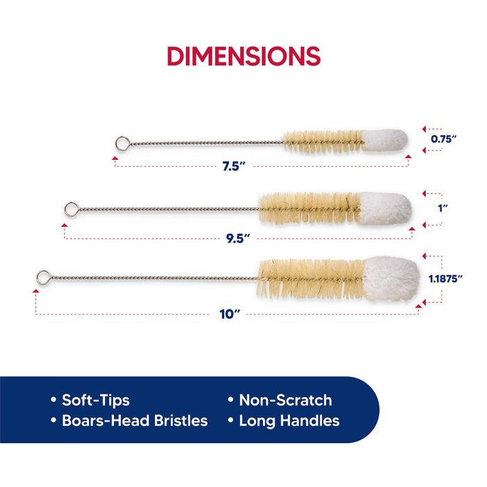 Soft-Tip Cleaning Brushes - Set of 3