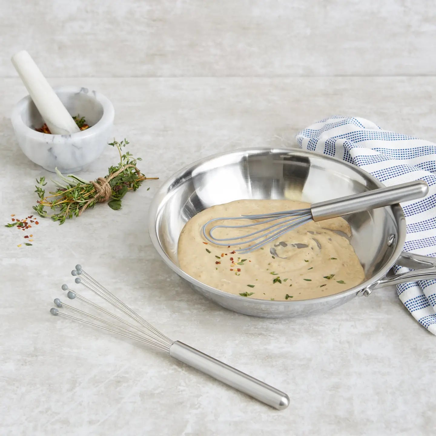 Silicone Flat Whisk - 9.75”