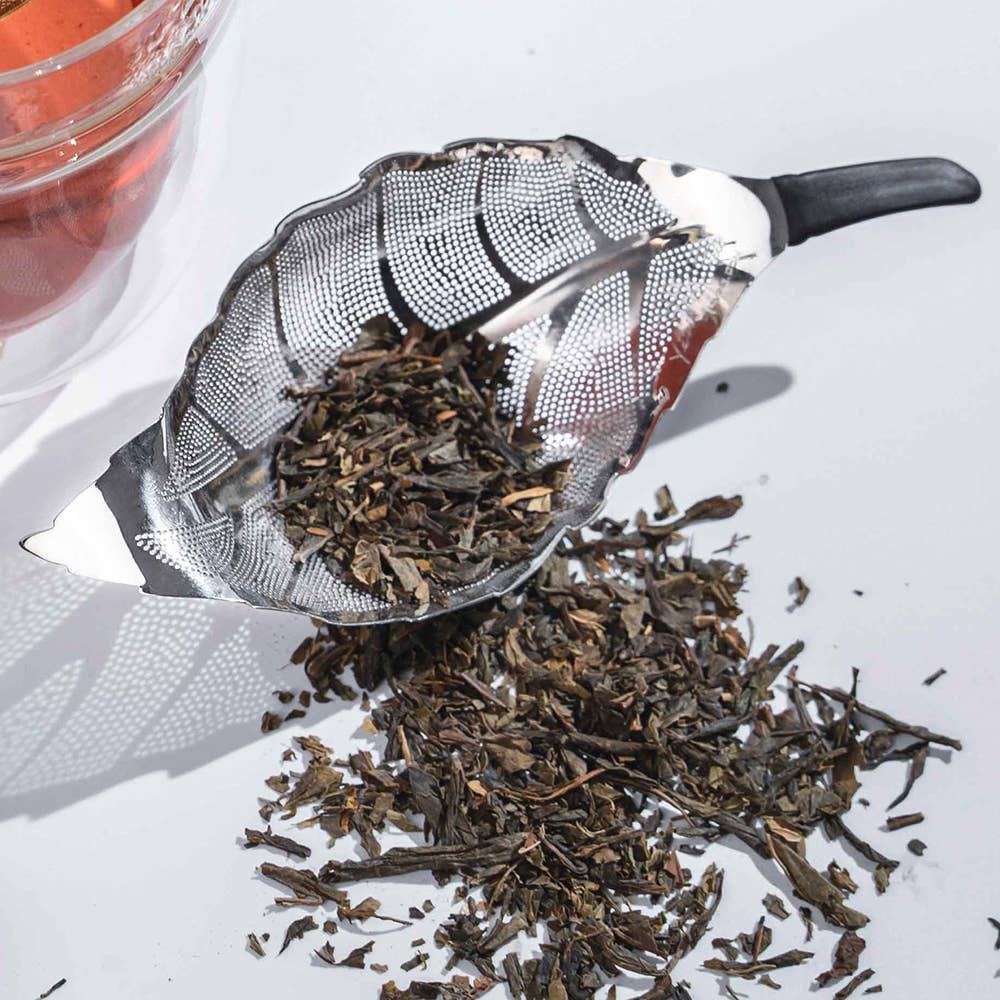Leaf Shaped Tea Strainer - Silver