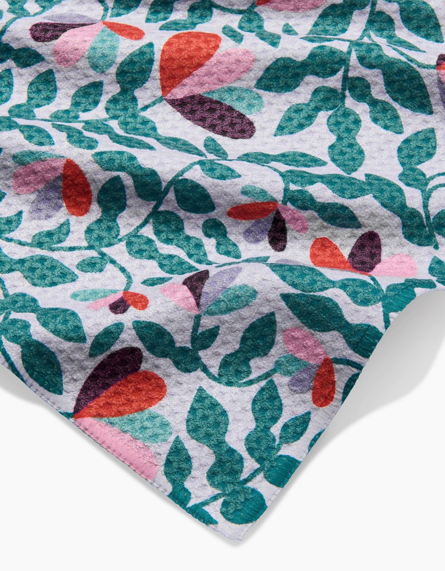 Spring Wavy Leaves Bar Towel