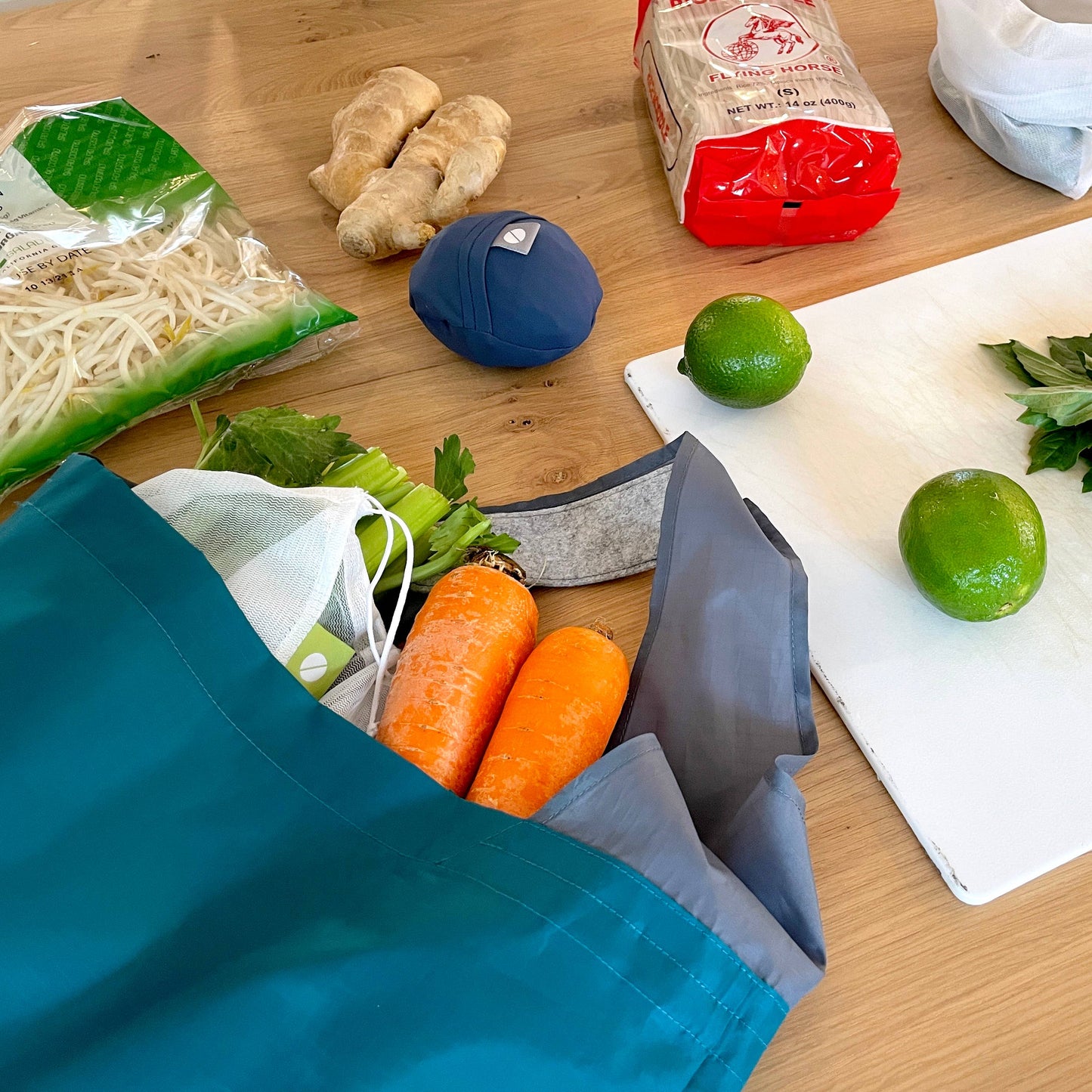 24-7 Bag - fold up tote bag - eggplant