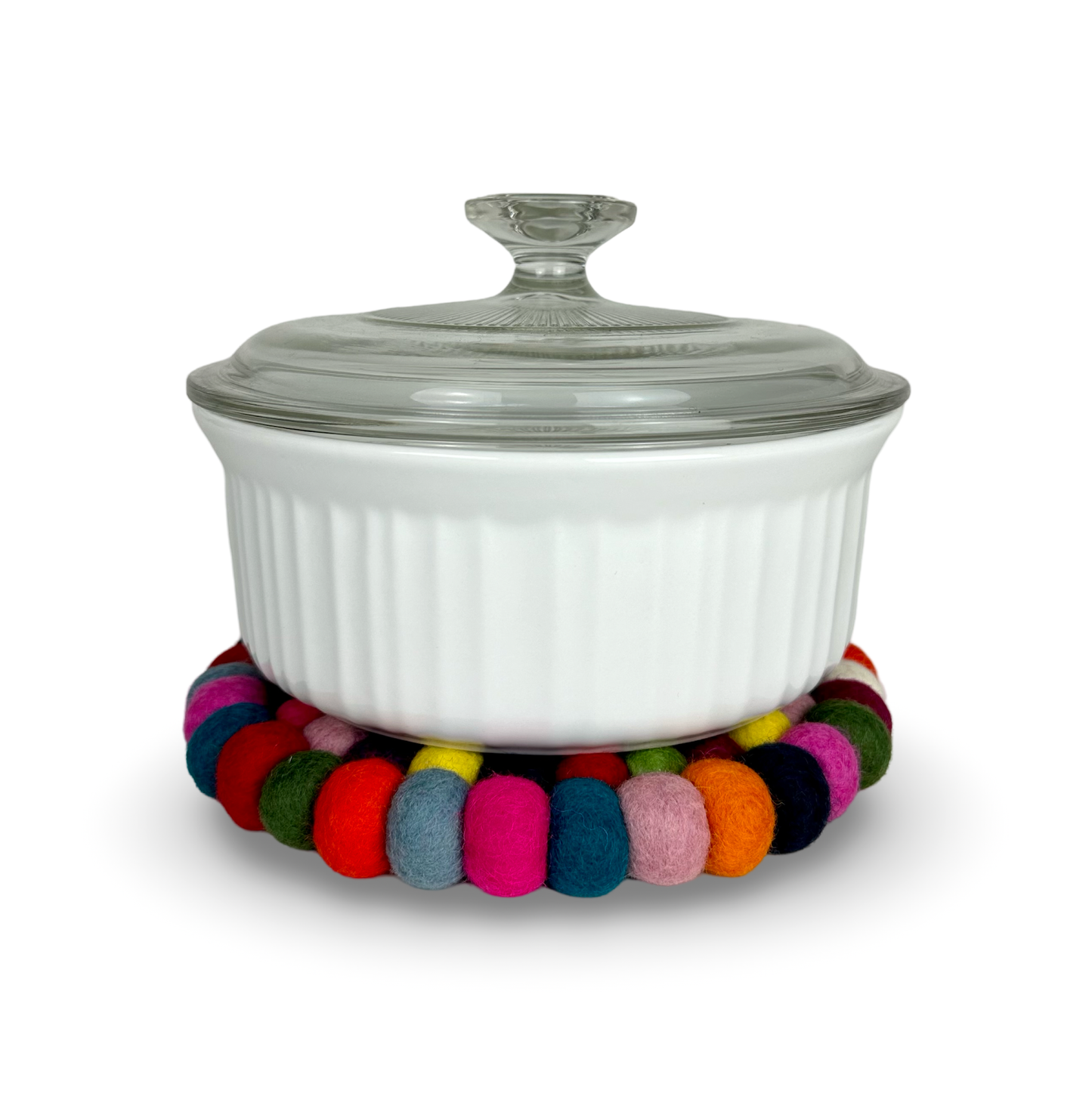 Multicolored Felt Ball Trivet