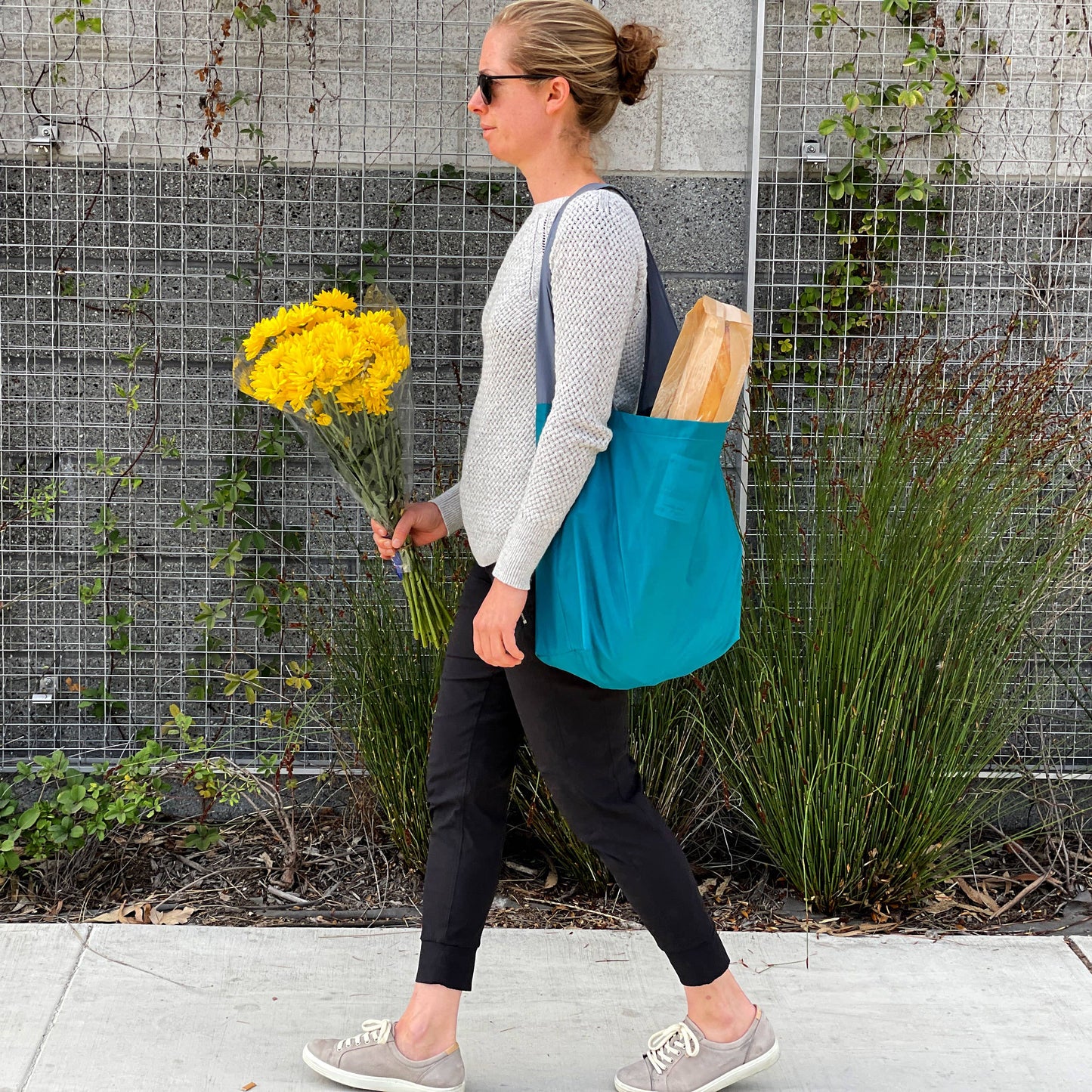 24-7 Bag - fold up tote bag - deep green