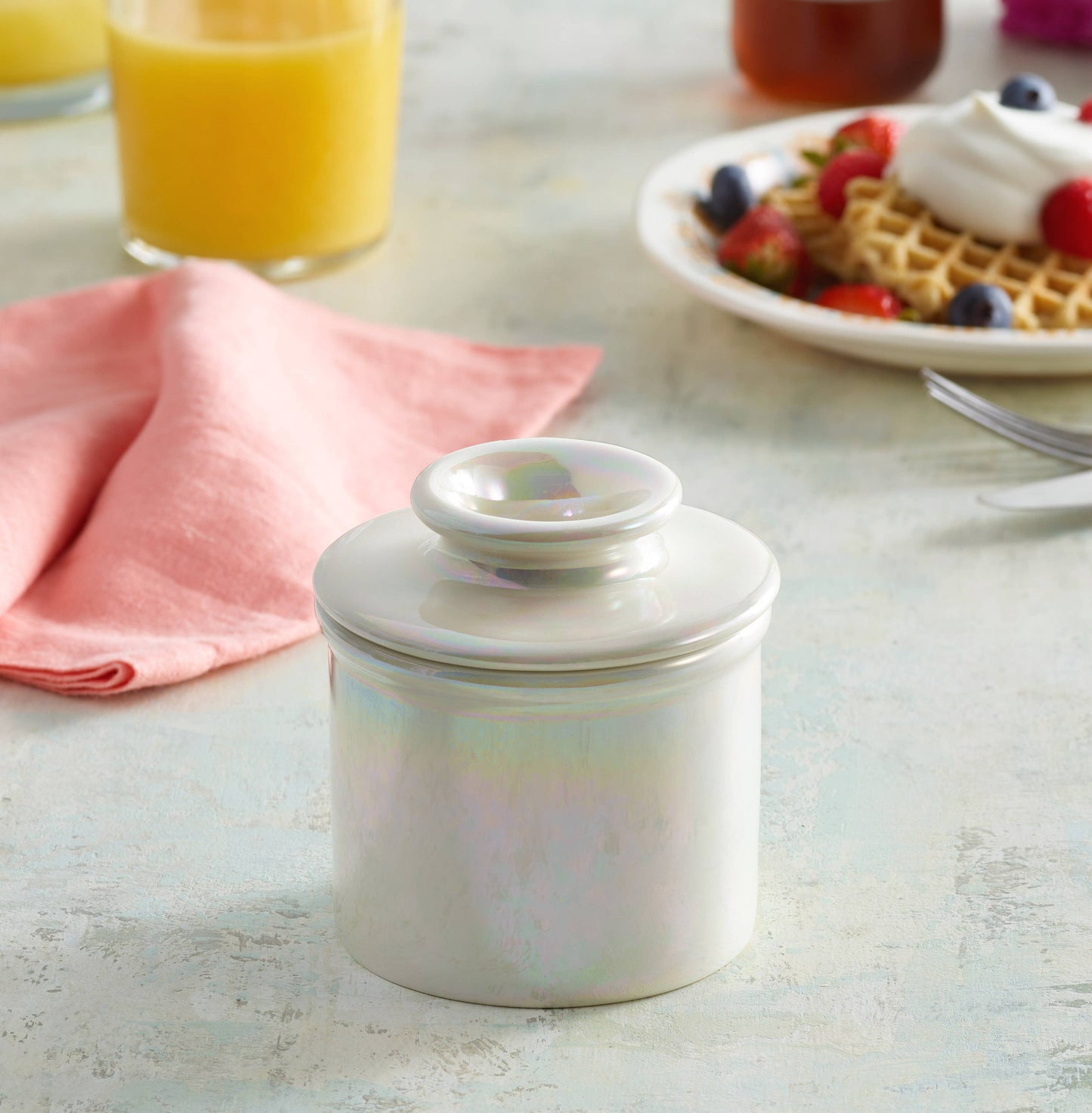 The Original Butter Bell® Crock - Glossy Opal