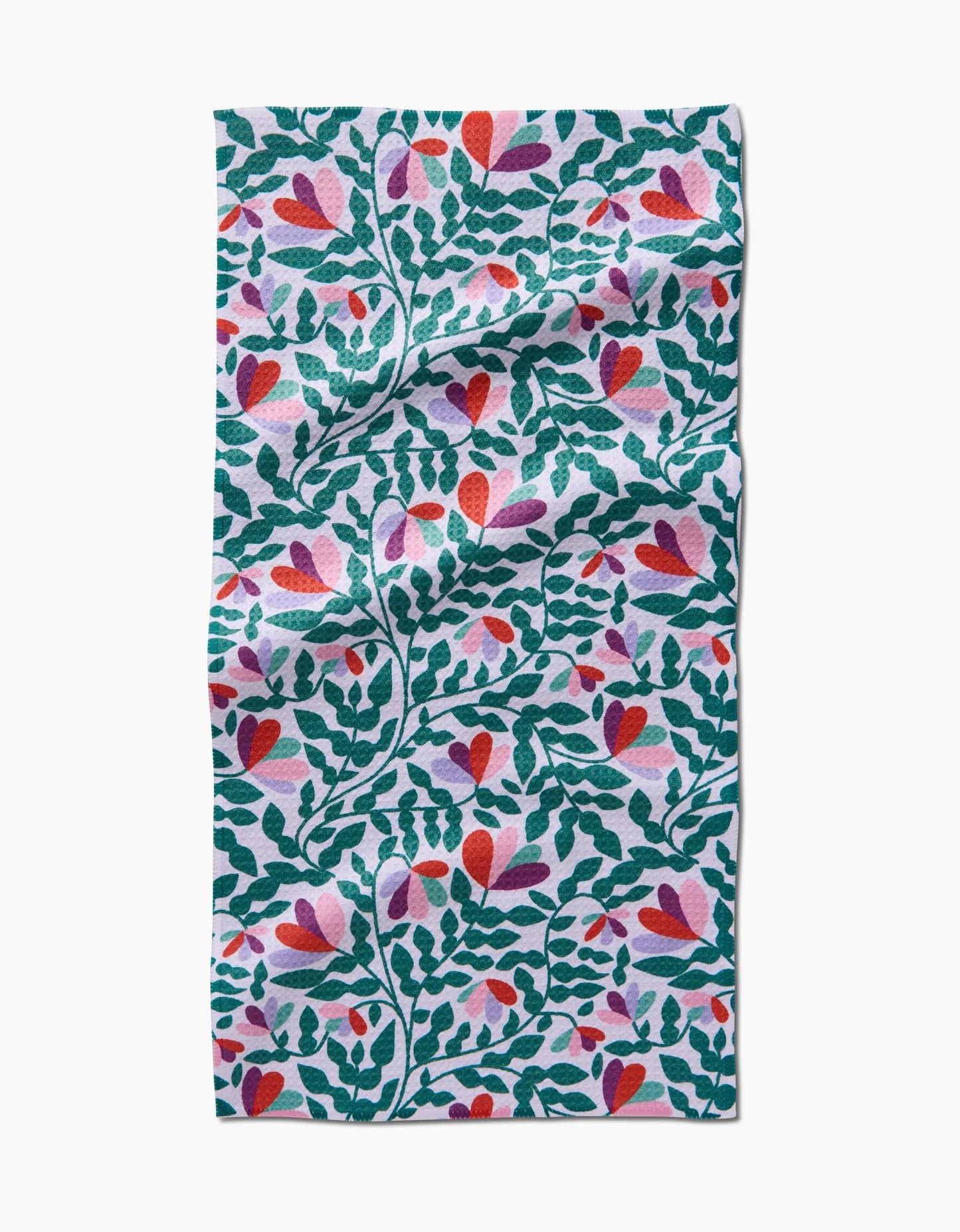 Spring Wavy Leaves Bar Towel