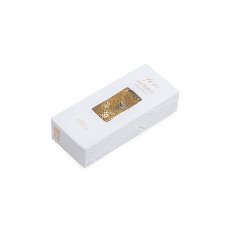 Leaf Shaped Tea Strainer Loose Leaf Tea Infuser Gold