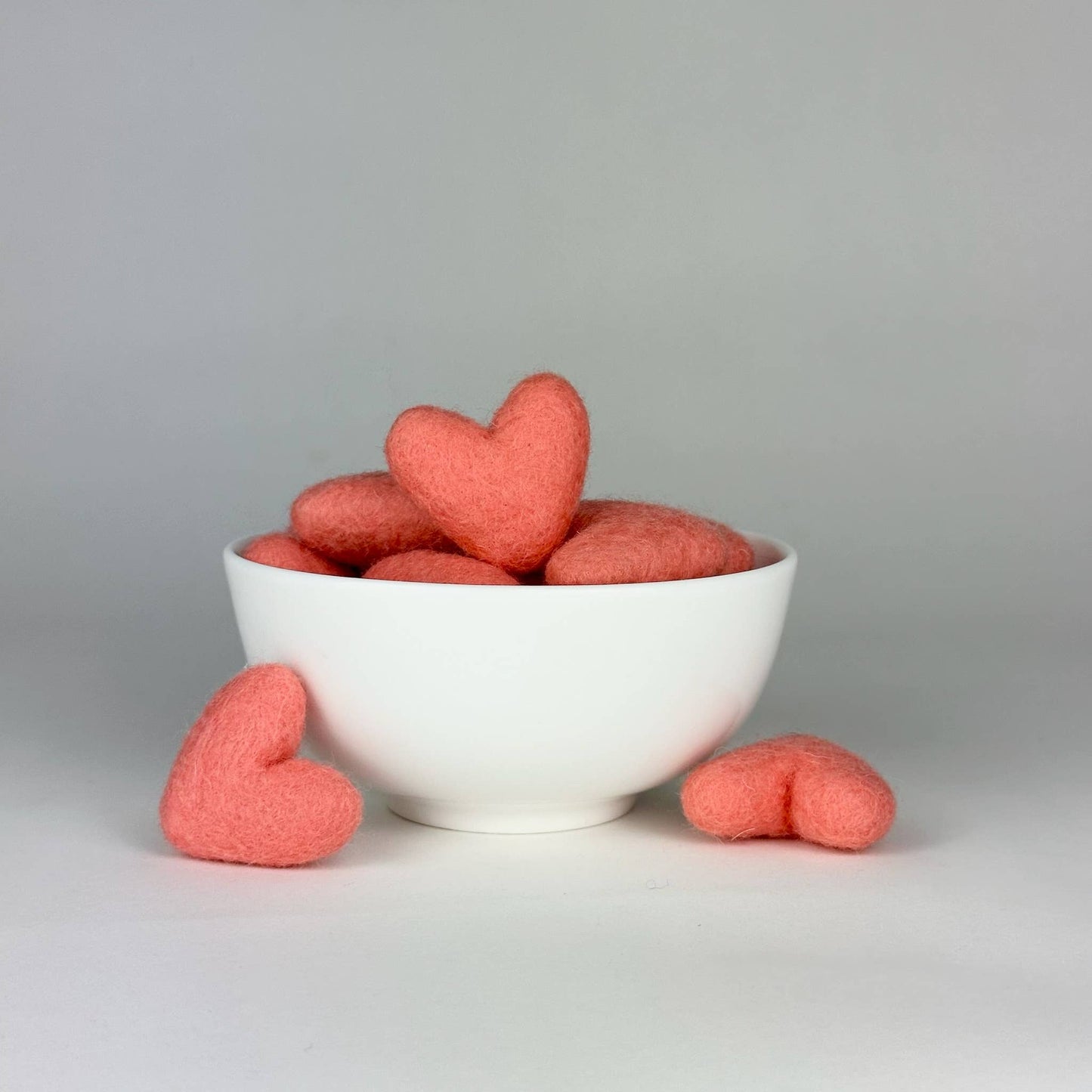 Coral Pink Hearts