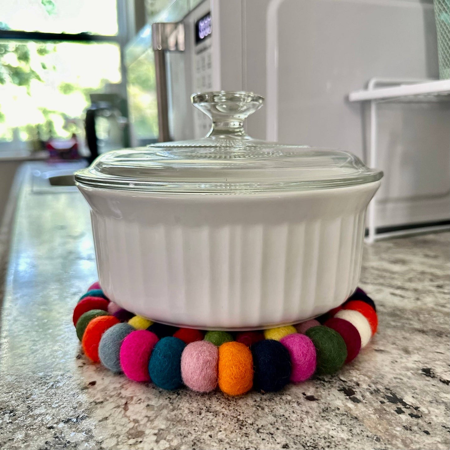 Multicolored Felt Ball Trivet