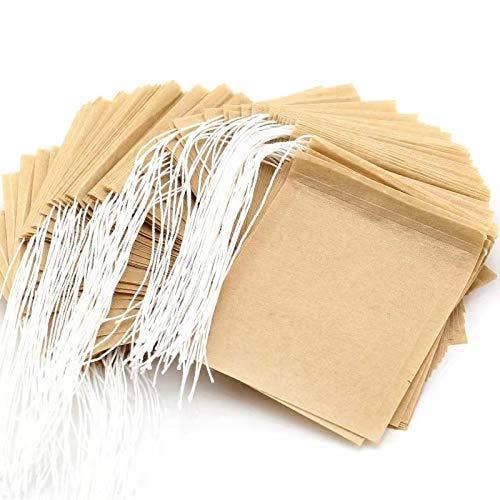 Set of 100 Large Brown Paper Tea Bags