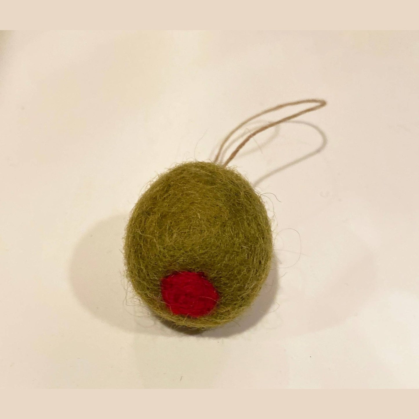 Felted Wool "Tipsy Olive" ornament