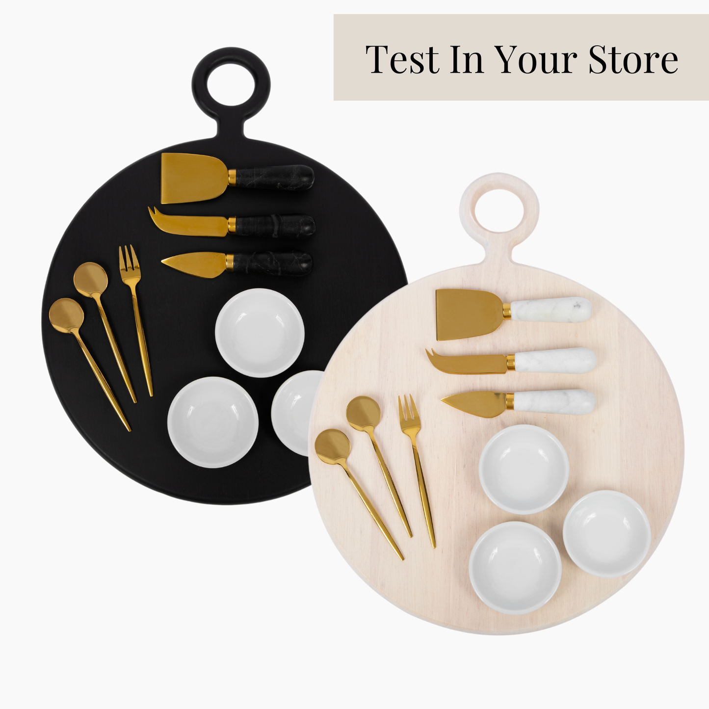 10 Piece Charcuterie Board and Cheese Knife Set