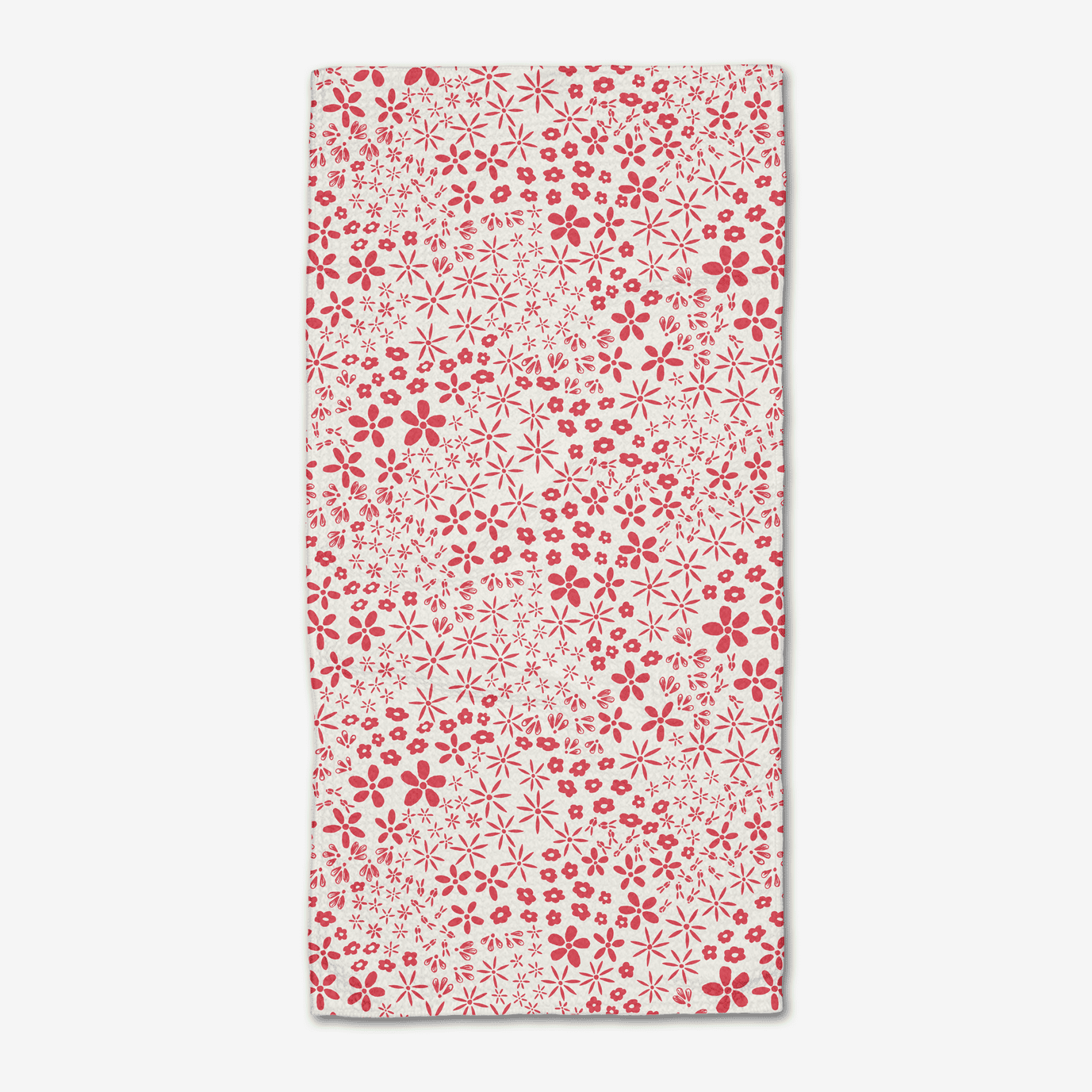 Red Fields of Flowers Bar Towel