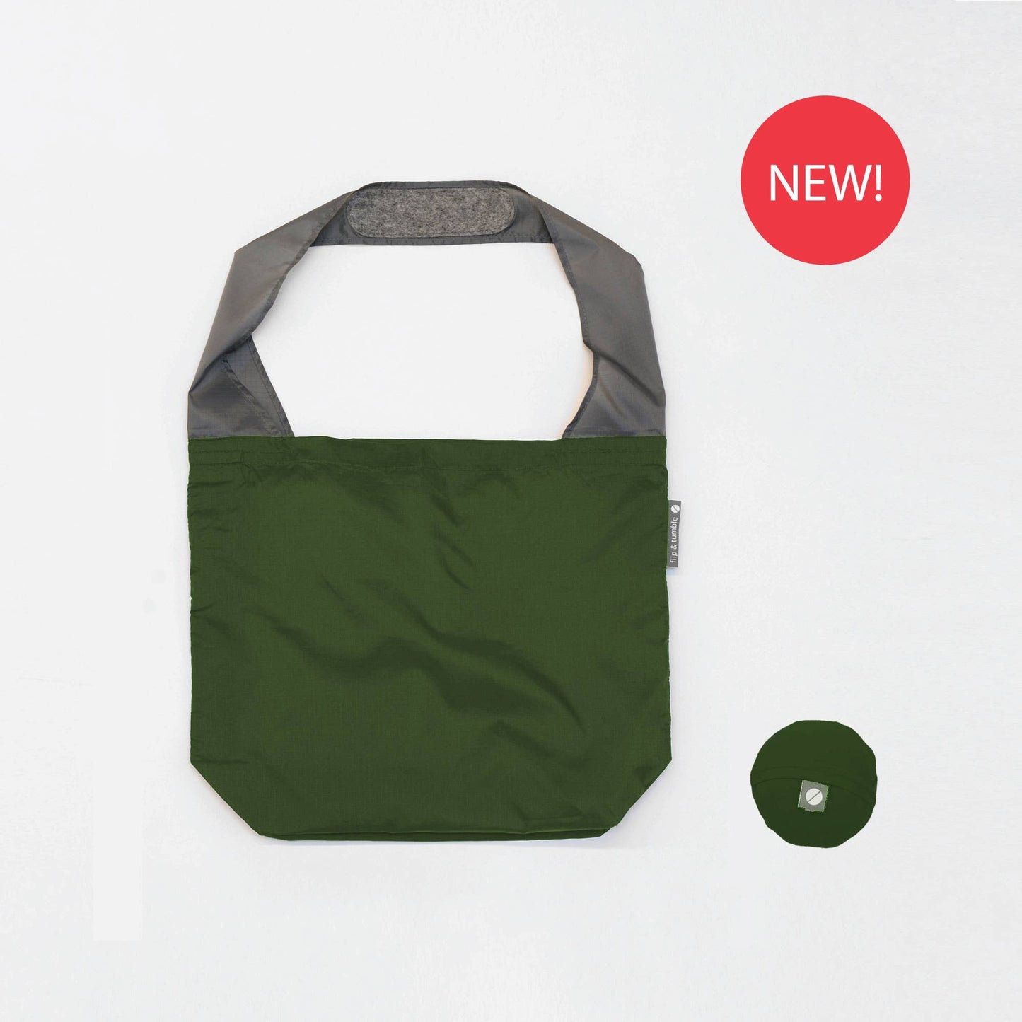 24-7 Bag - fold up tote bag - deep green