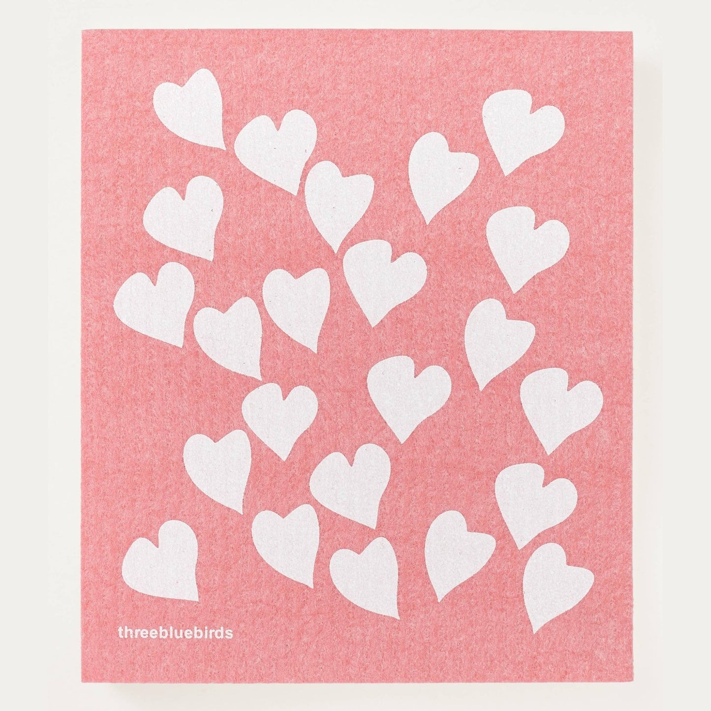 Love Ya on Pink Swedish Dishcloth