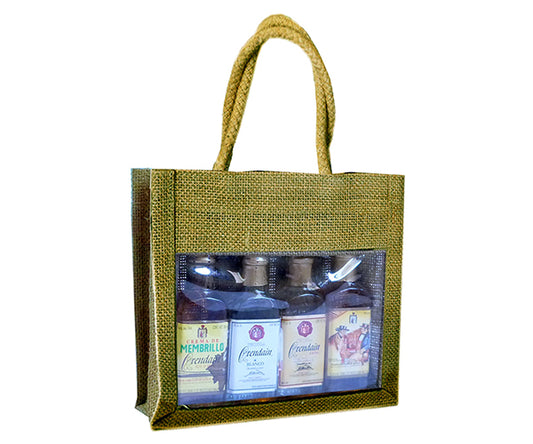 Jute 4-Bottle 60ml Gift Bag
