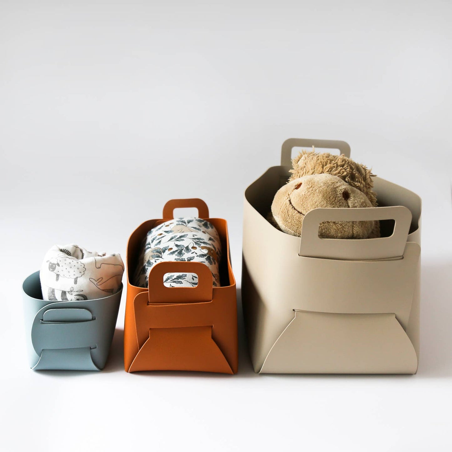 Vegan Leather Storage Basket Gift Box, Large