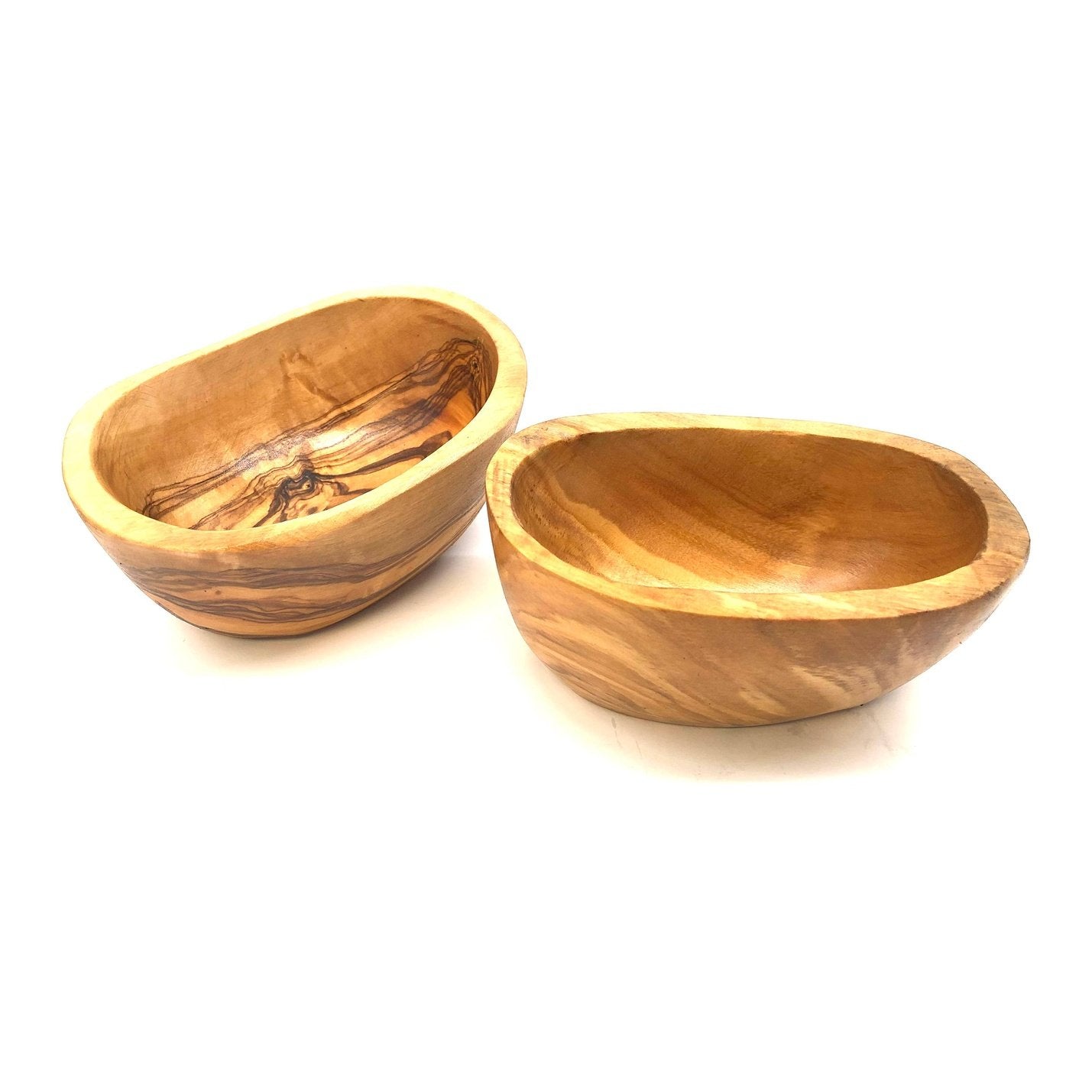 Tapas bowl, deep and oval, 12-14 cm, made of olive wood