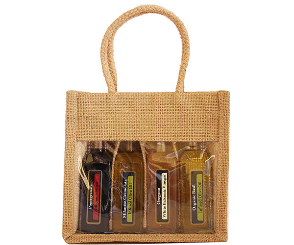 Jute 4-Bottle 60ml Gift Bag